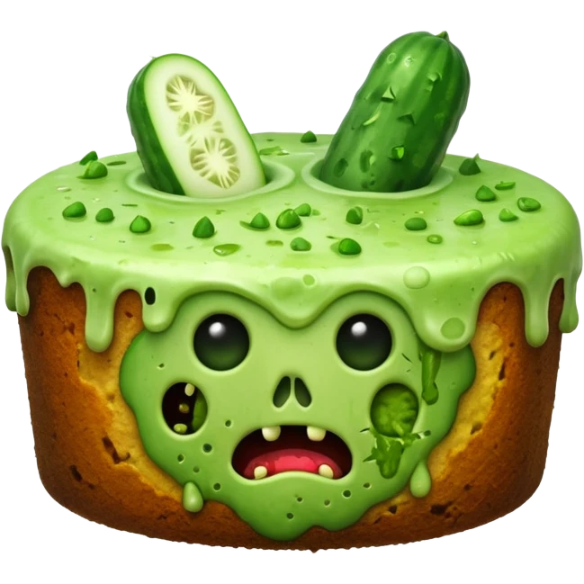 zombie cucumber cake emoji