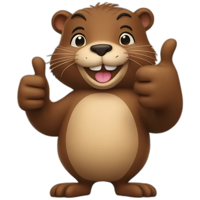 beaver thumbs up emoji