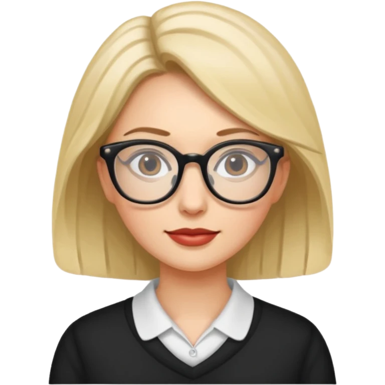  mujer con lentes blanquita  emoji