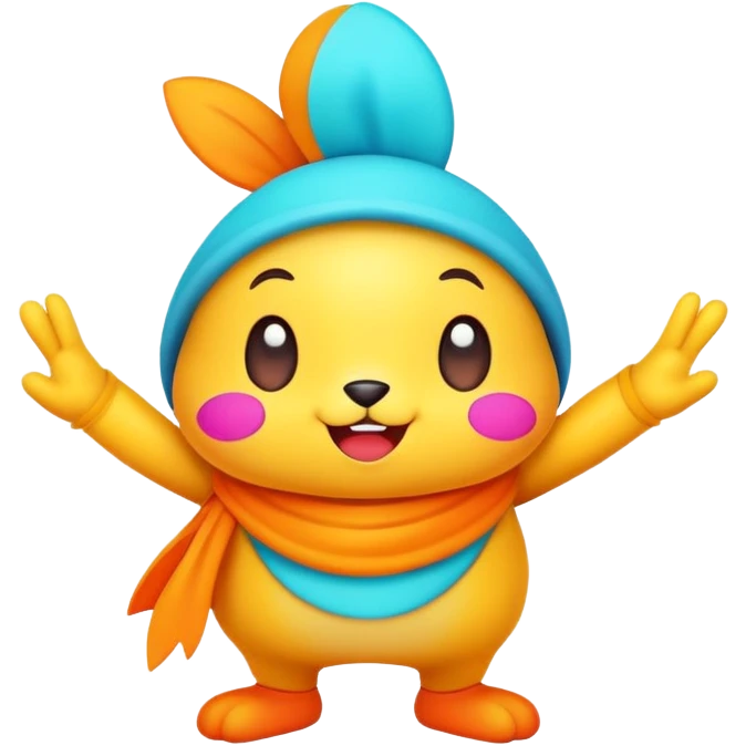 Sprunki character, cute cartoon character with bright colors emoji