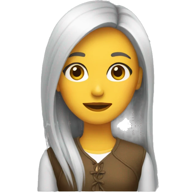 Mujer pelo  largo emoji