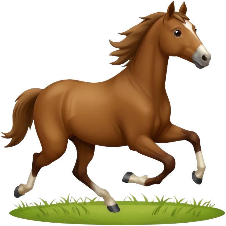 a horse escaping from the paddock emoji