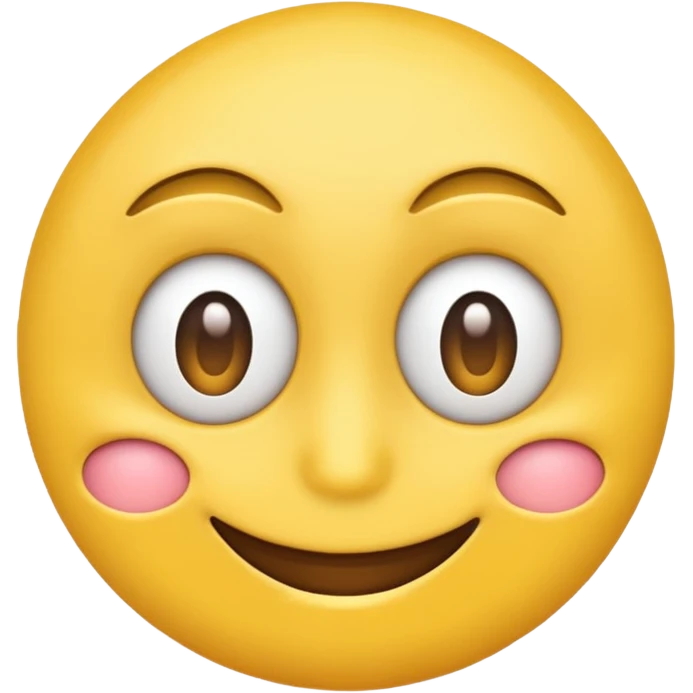 Normal yellow simple Emoji Smiling with eye bags emoji