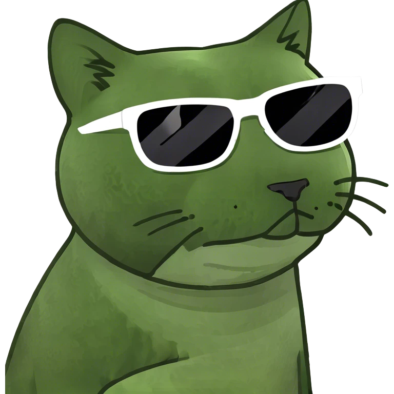Cat with sunglasses emoji