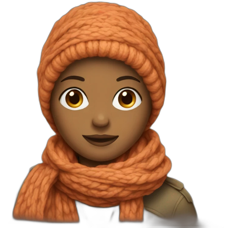 woman with scarf emoji