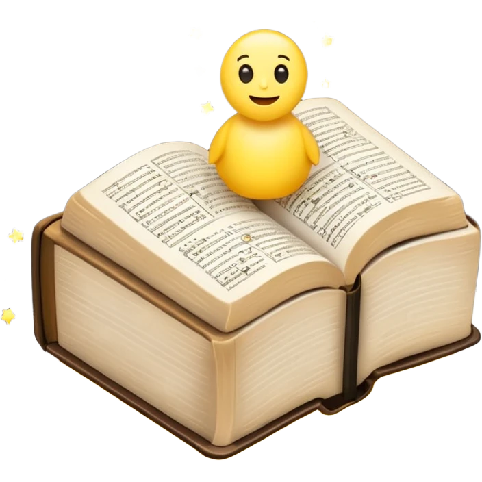 The bible is in the middle and from the left, there are emojis (typical) light(sparkling), salt, music note emoji