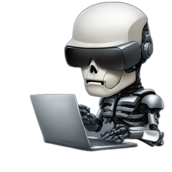 terminator with a laptop emoji
