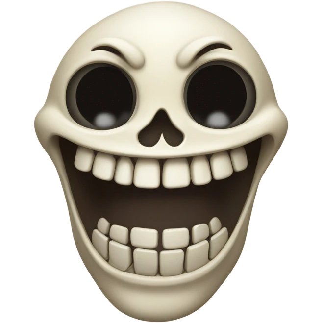 Laughing skeleton head emoji