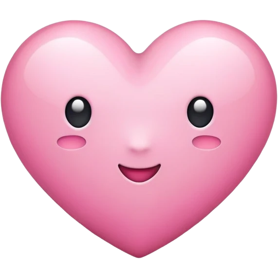 cute heart with pink and white details emoji