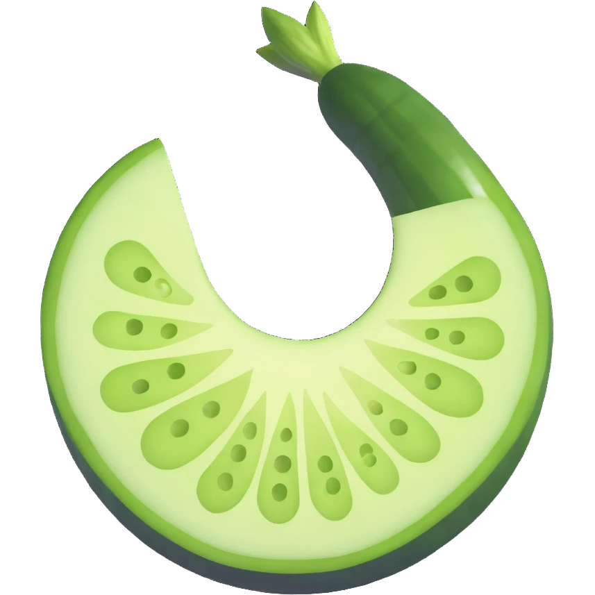 circular slice of cucumber emoji