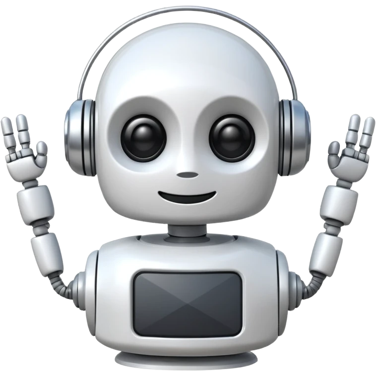 robot old cartoon simple kid toy white innocent funny gudget chatGPT round adorable music_lover emoji