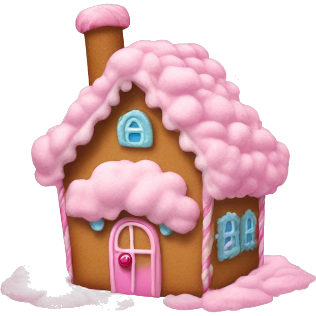 cotton candy gingerbread house emoji