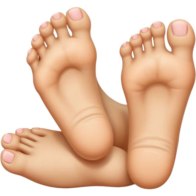 Bottom of foot big top pointing up. The little toes curled down  emoji