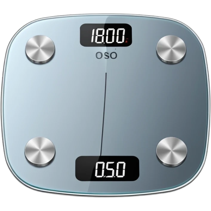 Digital weight scale with 0:00 on it emoji