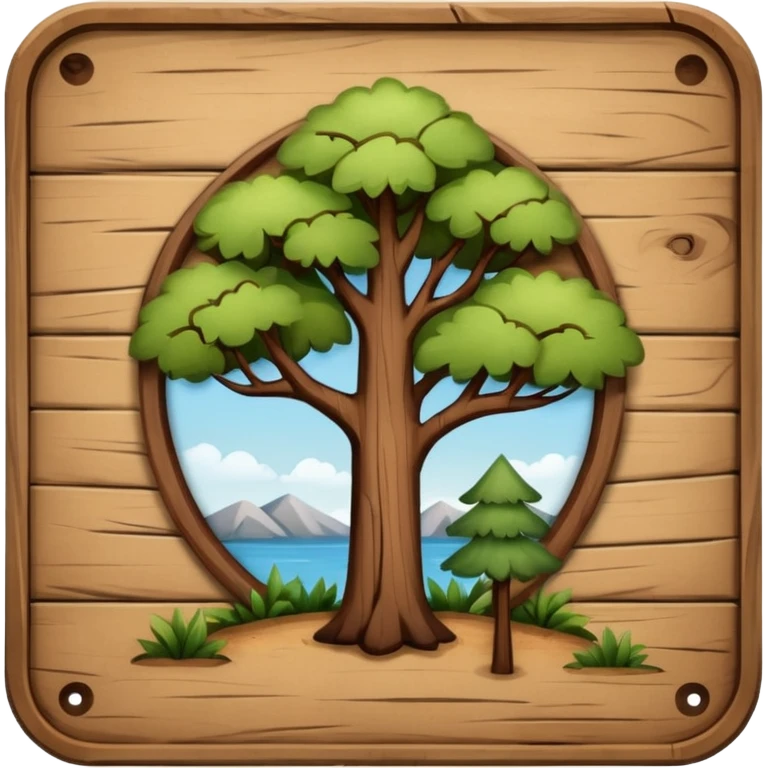 wooden natural park sign emoji