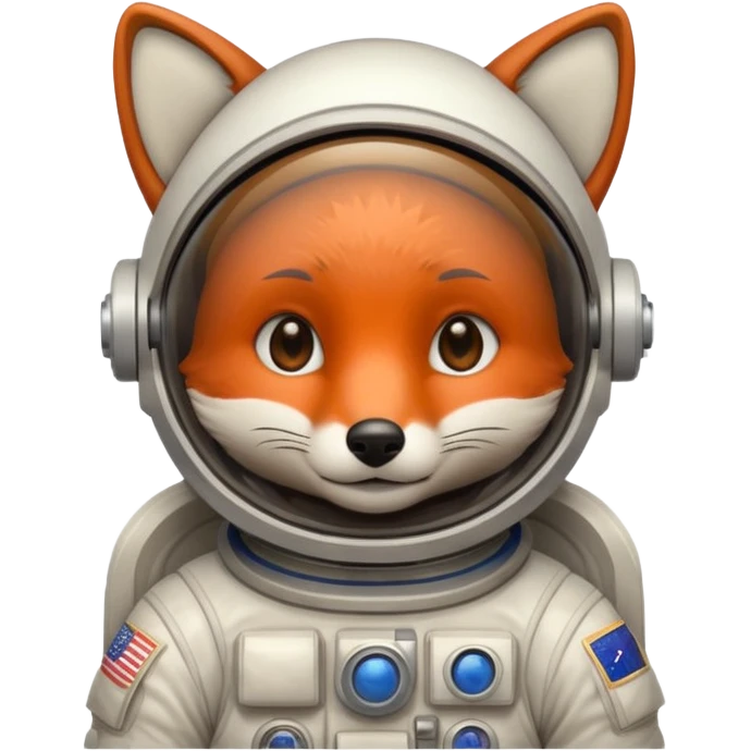 brown fox astronaut emoji