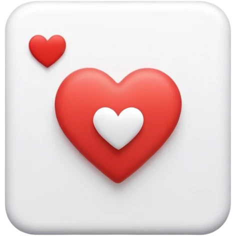 square social media post with a heart icon floating above it. The post includes a simple image and caption lines emoji