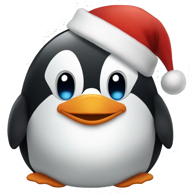 Penguin saying merry Christmas  emoji