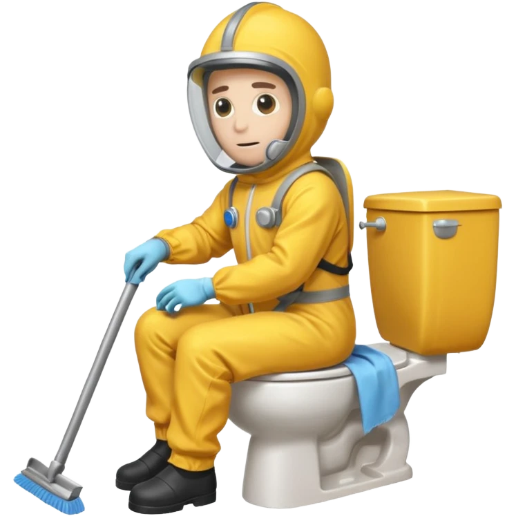 Rick cleaning toilet emoji