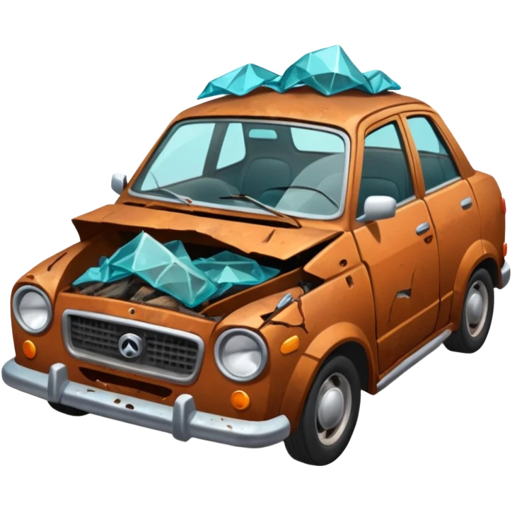 a wrecked car emoji