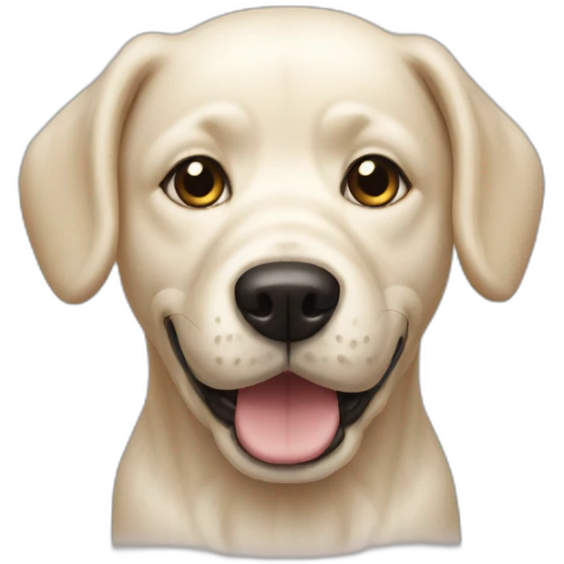 Cream dog emoji