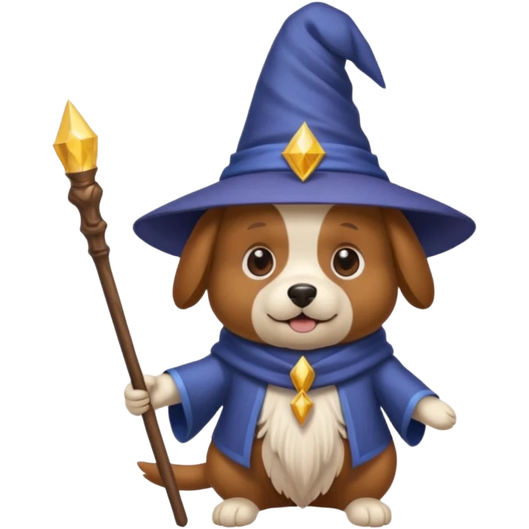 Dog wizard emoji