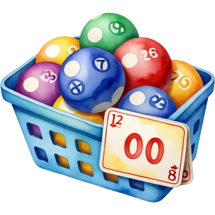 watercolor Lotto cards emoji