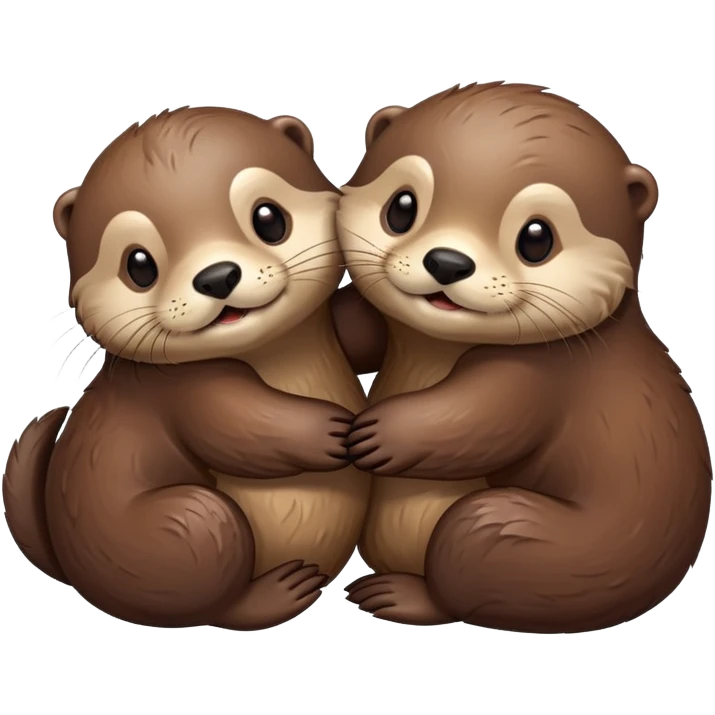 2 otters hugging each other  emoji