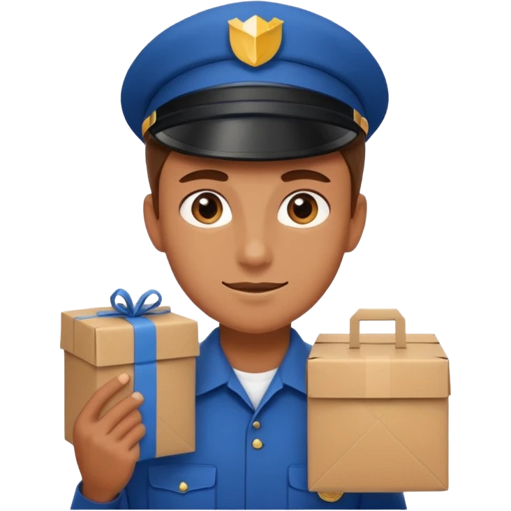 Package Delivey person in usa emoji