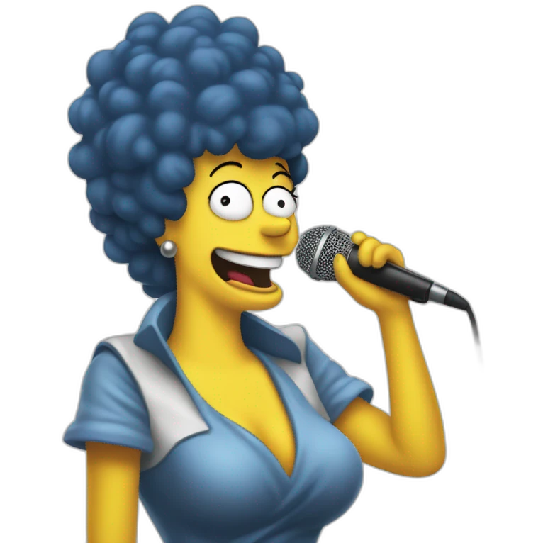 marge simpson metal singer emoji