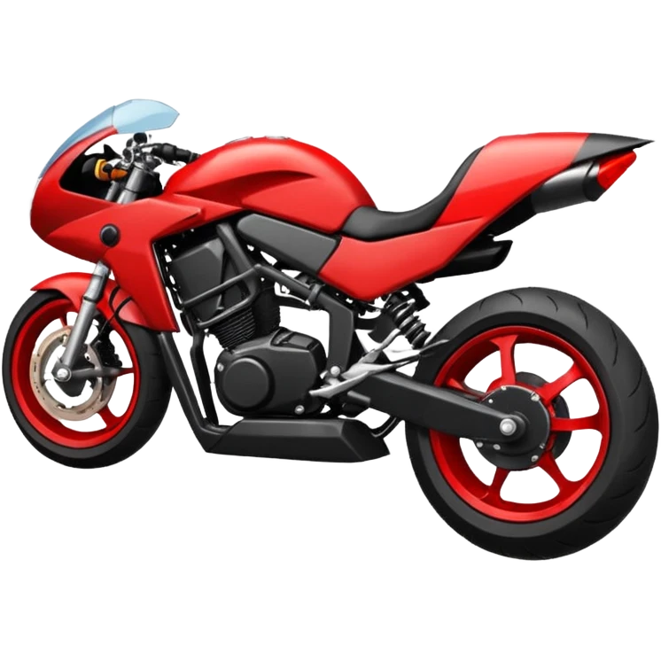 sports motorcycle lying on the ground emoji