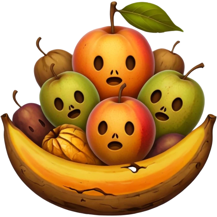small pile of rotten fruits emoji