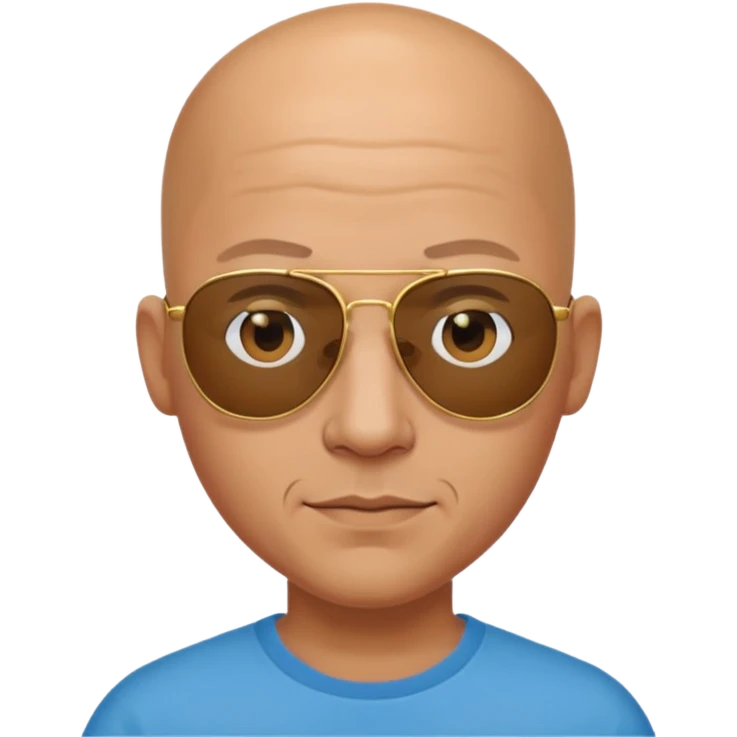 Sassy bald guy in sunglasses emoji
