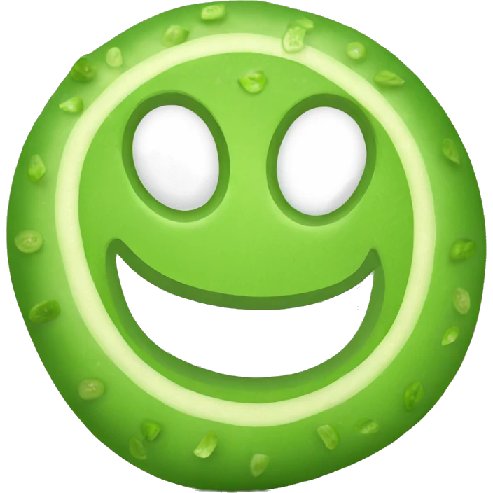 smiley face with cucumbers emoji