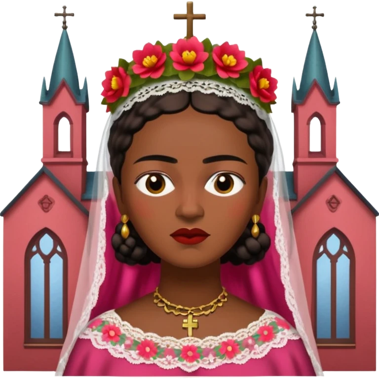 Frida Kahlo in church emoji