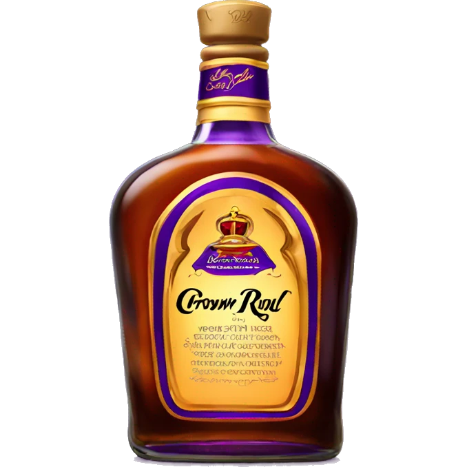 Crown royal whiskey bottle emoji