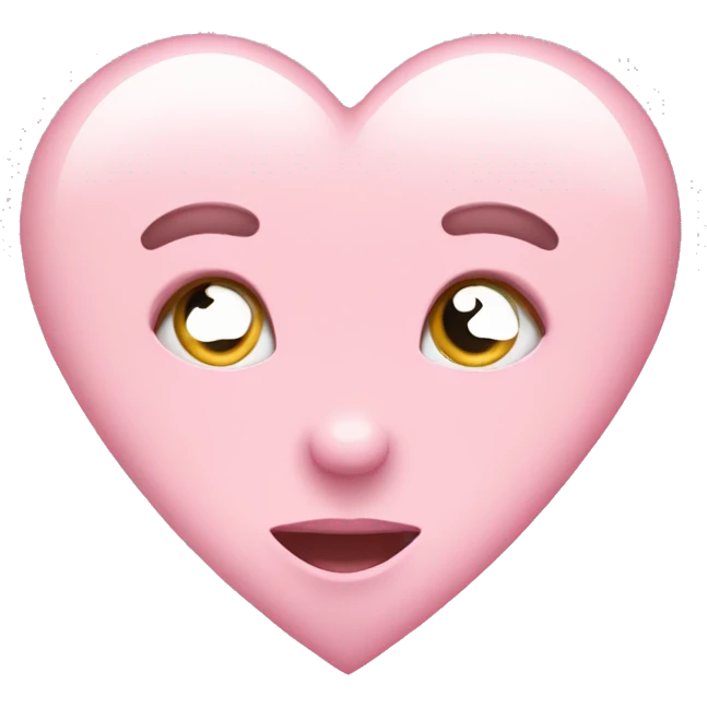 heart in a baby pink color emoji