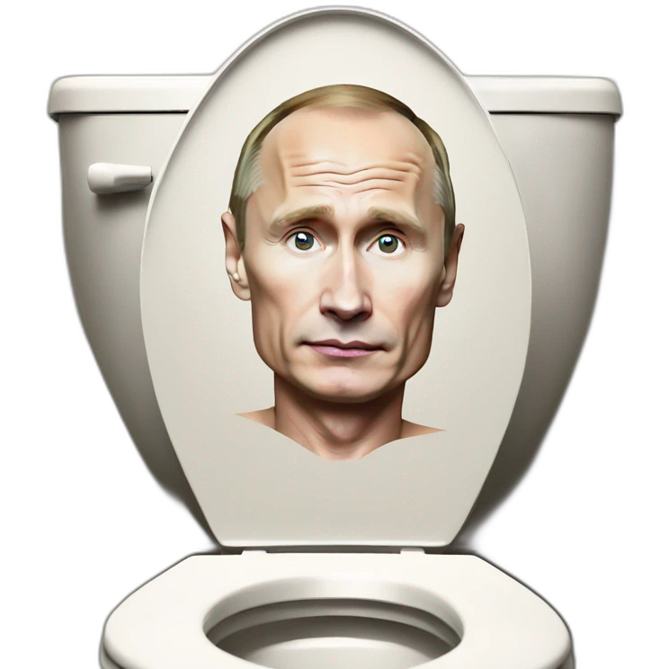 putin sits on a toilet emoji