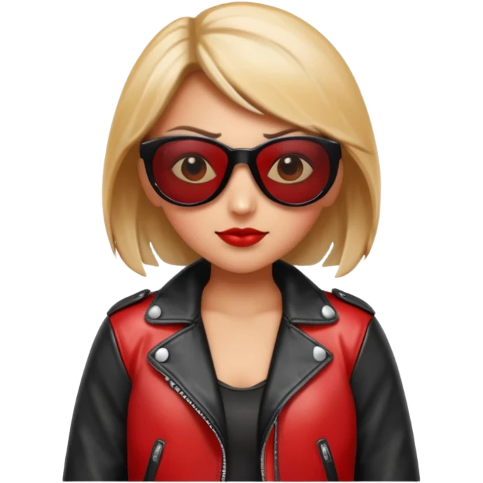 a badass ladybug with sunglasses and a leather jacket emoji