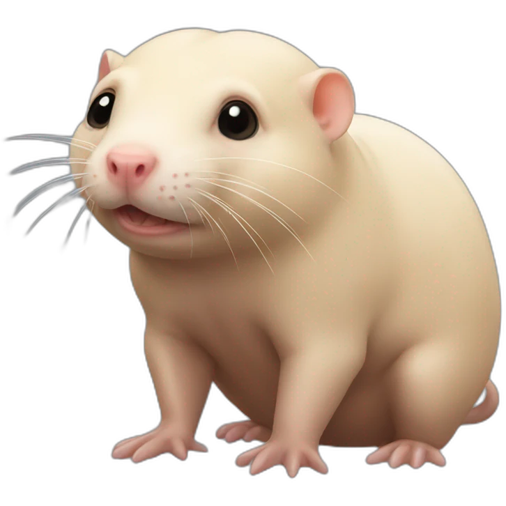 Naked mole rat emoji