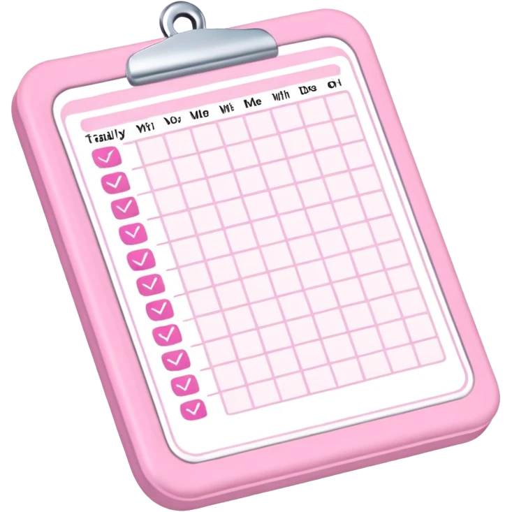 habit tracker cute pink emoji