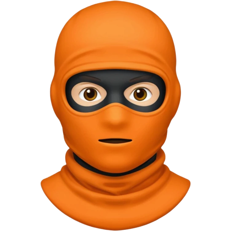 balaclava man in a bright color emoji