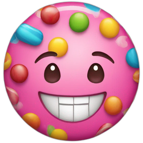 candy with an happy face emoji