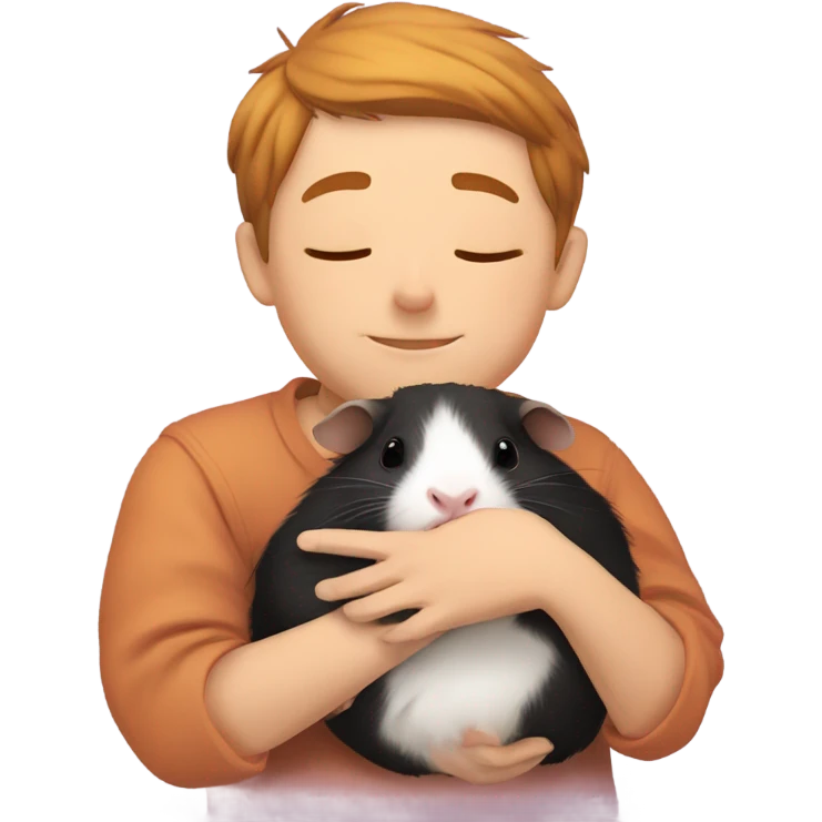  hugging a guineapig emoji