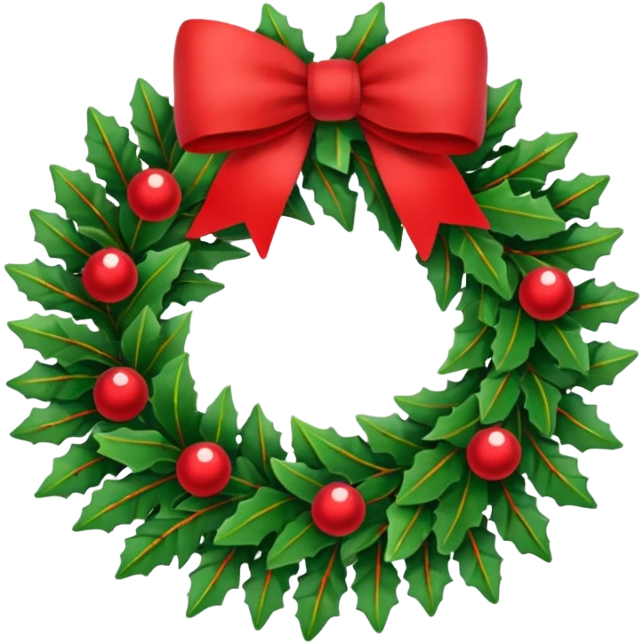 Christmas wreath emoji