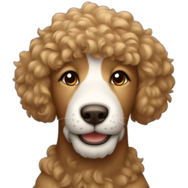 Light brown poddle smiling emoji