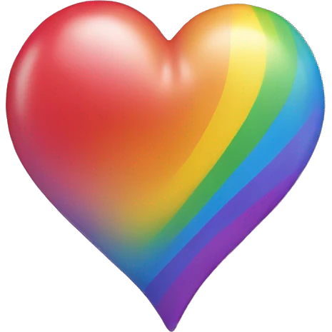 send heart with rainbow colour emoji