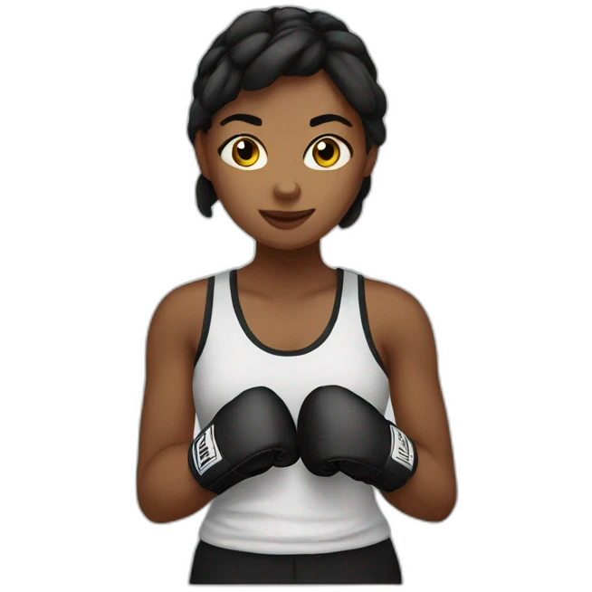 Boxing girl  emoji