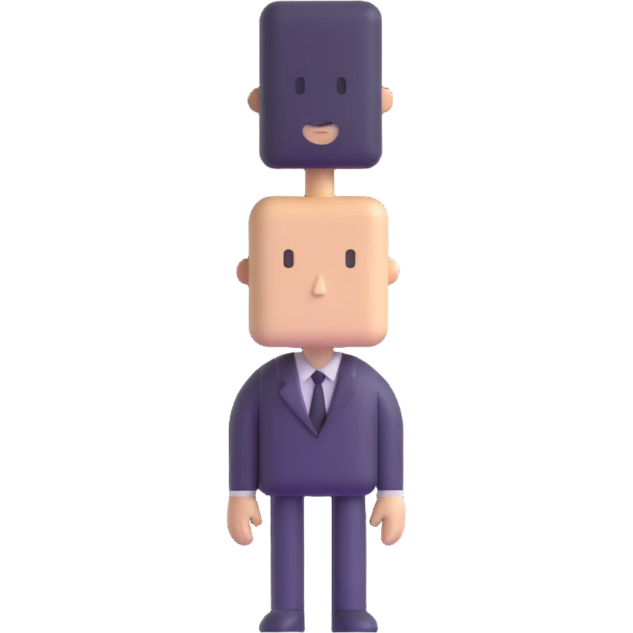 man with rectangle shaped head emoji