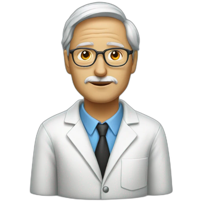 Scientist in position like Steve jobs emoji